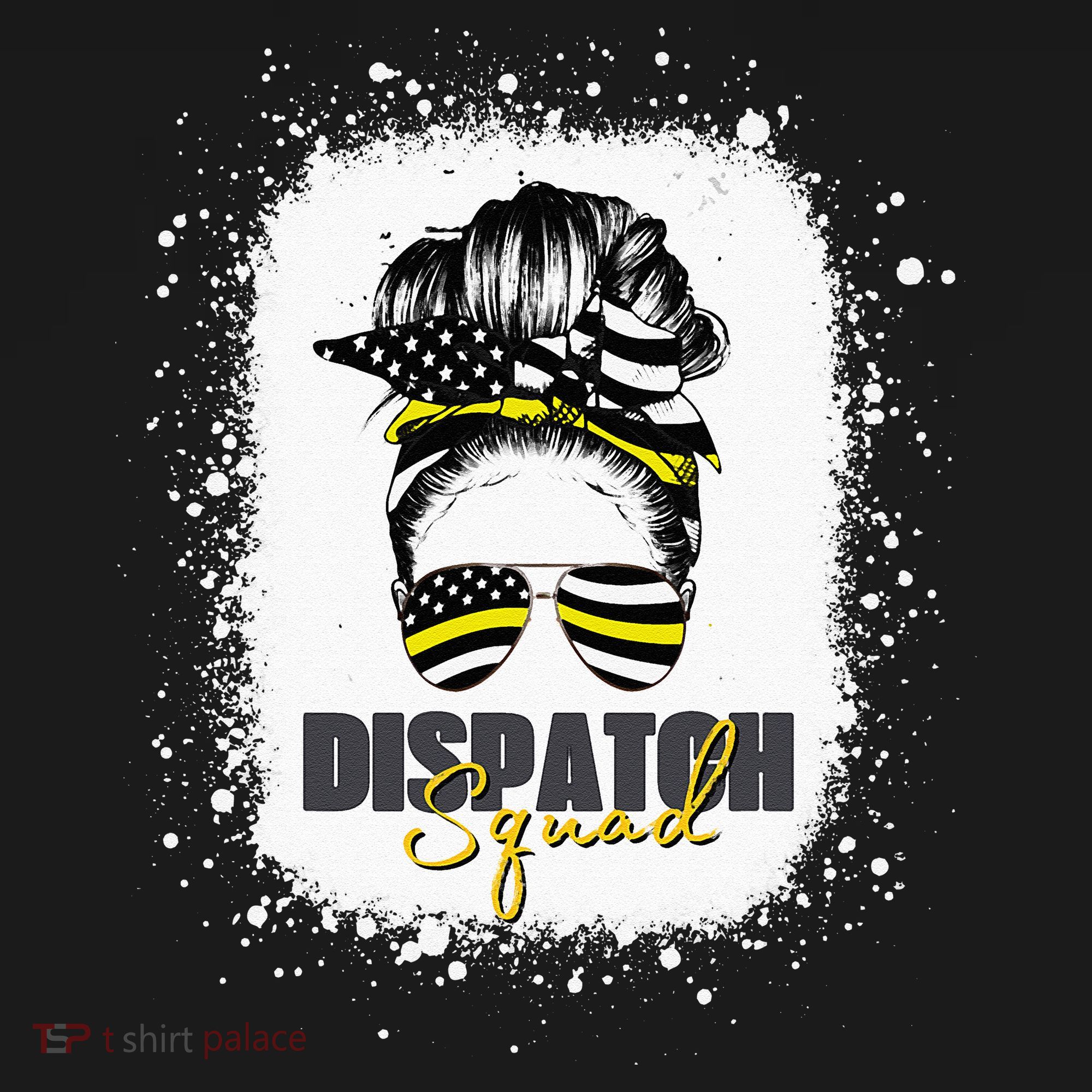 Dispatcher 911 Women Messy Bun American Flag Dispatch Squad Women's Hoodie