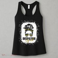 Dispatcher 911 Women Messy Bun American Flag Dispatch Squad Women's Tank Top thumb 3