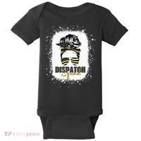 Dispatcher 911 Women Messy Bun American Flag Dispatch Squad Baby Bodysuit thumb 0