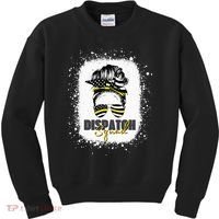 Dispatcher 911 Women Messy Bun American Flag Dispatch Squad Kids Sweatshirt thumb 0