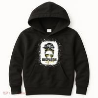 Dispatcher 911 Women Messy Bun American Flag Dispatch Squad Kids Hoodie thumb 0