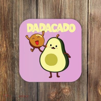 Dadacado Avocado 1st Birthday Dad Daddy Father Dada Coaster