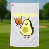 Dadacado Avocado 1st Birthday Dad Daddy Father Dada Golf Towel thumb 1