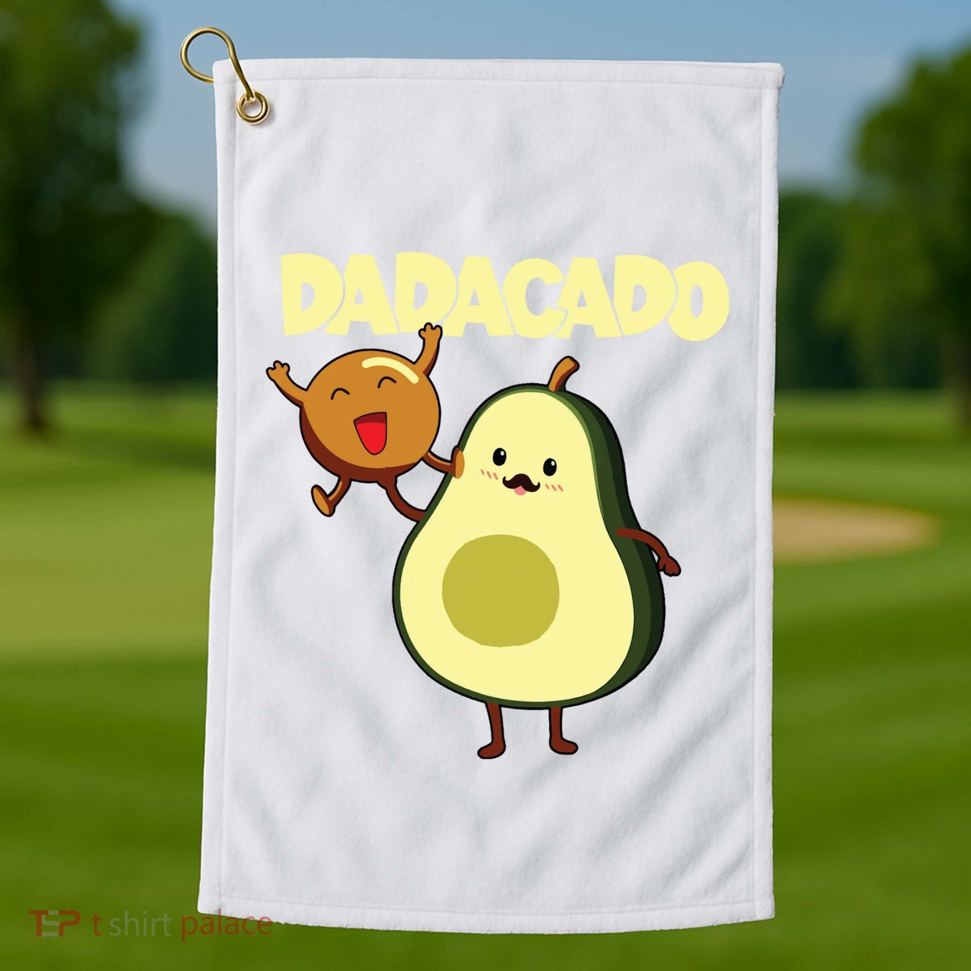 Dadacado Avocado 1st Birthday Dad Daddy Father Dada Golf Towel