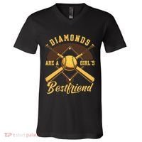 Diamonds Are A Girl Best Friend Friendship Bestfriend V-Neck T-Shirt thumb 0