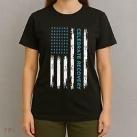 Drug Alcohol Addiction Recovery Celebrate Recovery Usa Flag T-Shirt thumb 4