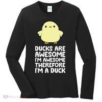 Ducks Are Awesome. I'm Awesome Therefore I'm a Duck Women's Long Sleeve Shirt thumb 0