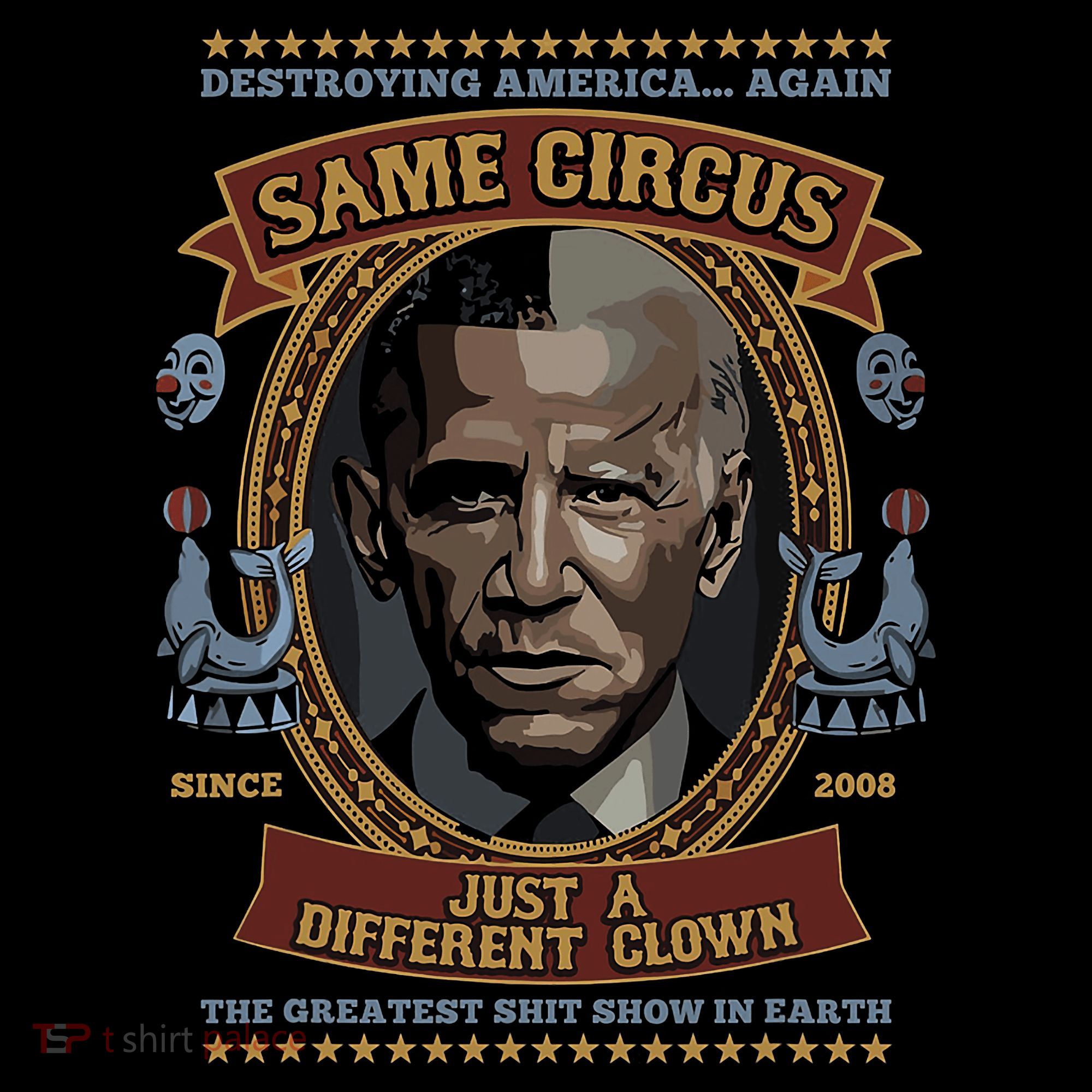 Destroying America Again Same Circus Just A Different Clown Ornament