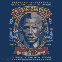 Destroying America Again Same Circus Just A Different Clown Beanie thumb 2