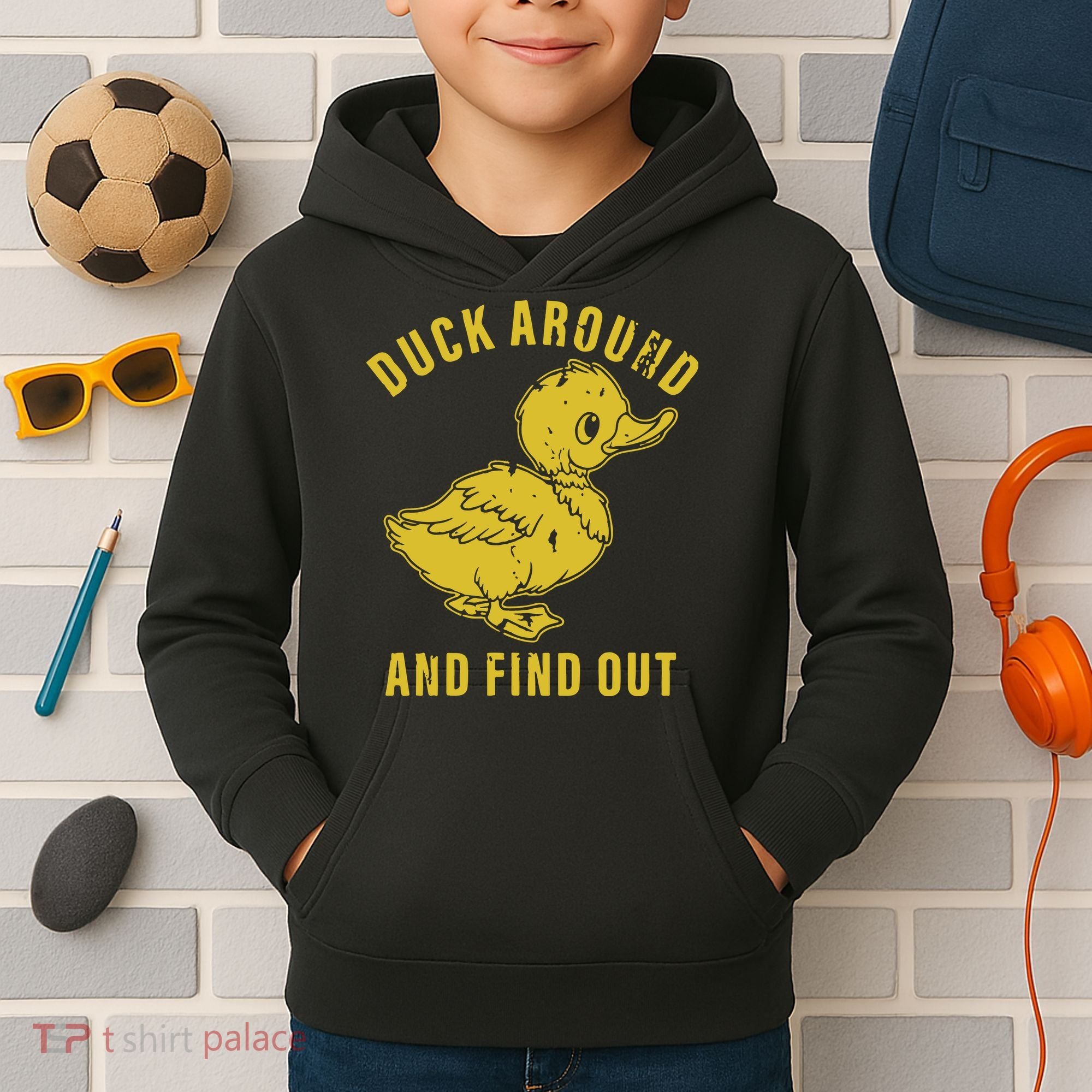 Duck Around And Find Out Kids Hoodie