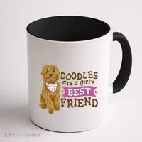 Doodles Are A Girls Best Friend Coffee Mug thumb 1