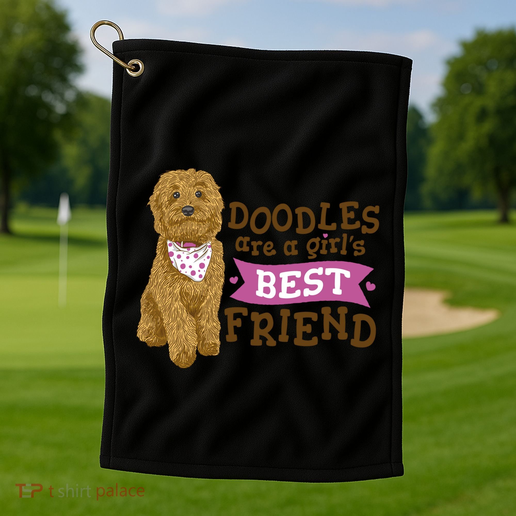 Doodles Are A Girls Best Friend Golf Towel