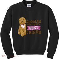 Doodles Are A Girls Best Friend Kids Sweatshirt thumb 0
