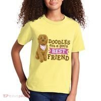 Doodles Are A Girls Best Friend Kids T-Shirt thumb 2