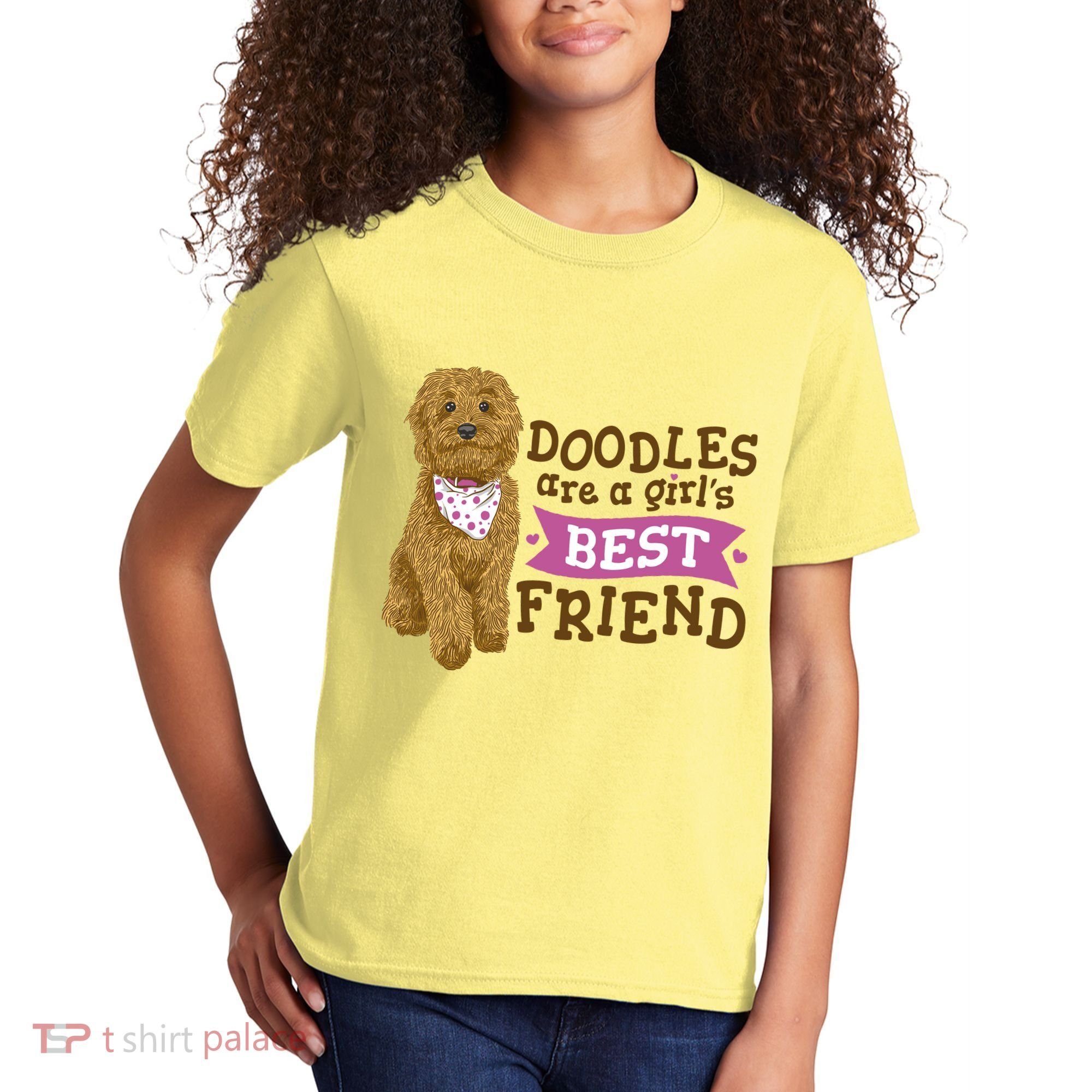 Doodles Are A Girls Best Friend Kids T-Shirt