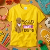 Doodles Are A Girls Best Friend Kids T-Shirt thumb 3