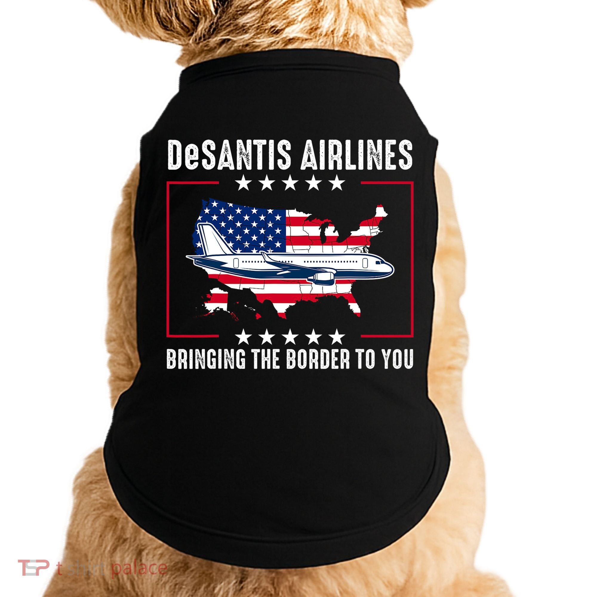 DeSantis Airlines American US Flag Doggie Tank