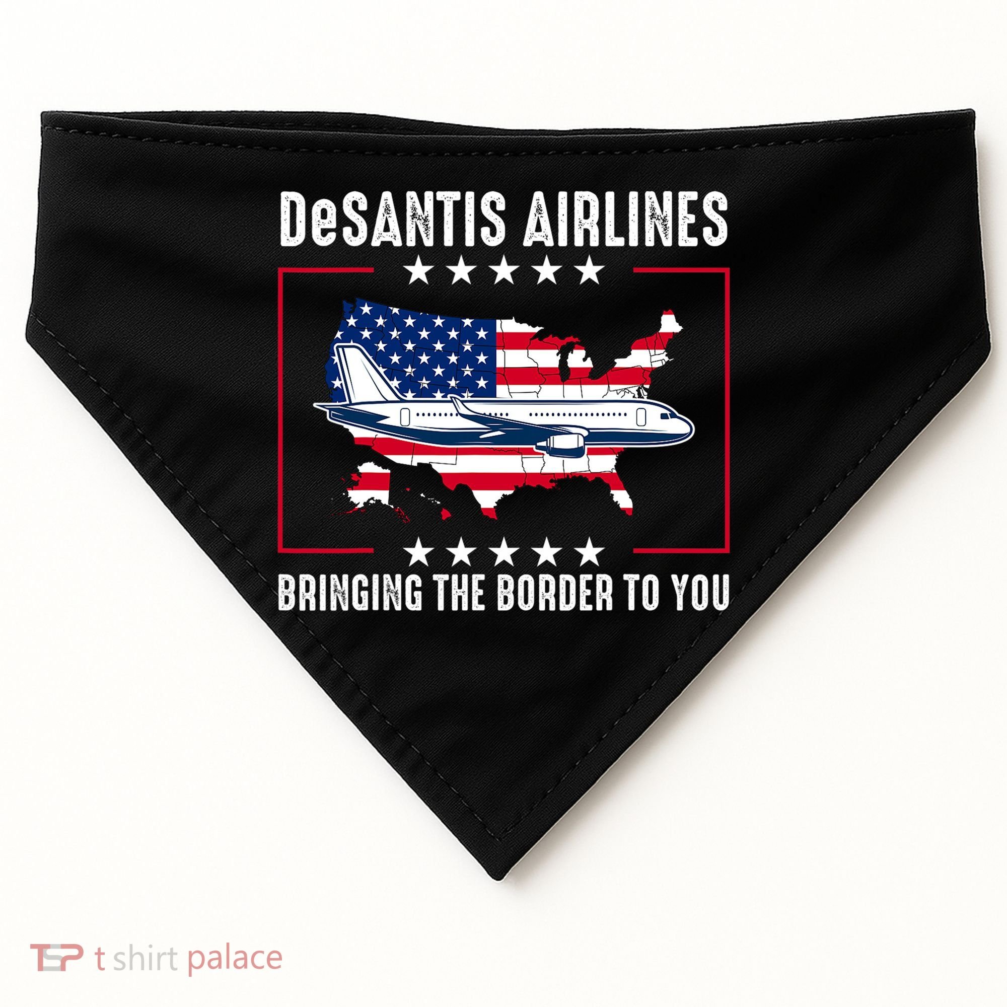 DeSantis Airlines American US Flag USA-Made Doggie Bandana