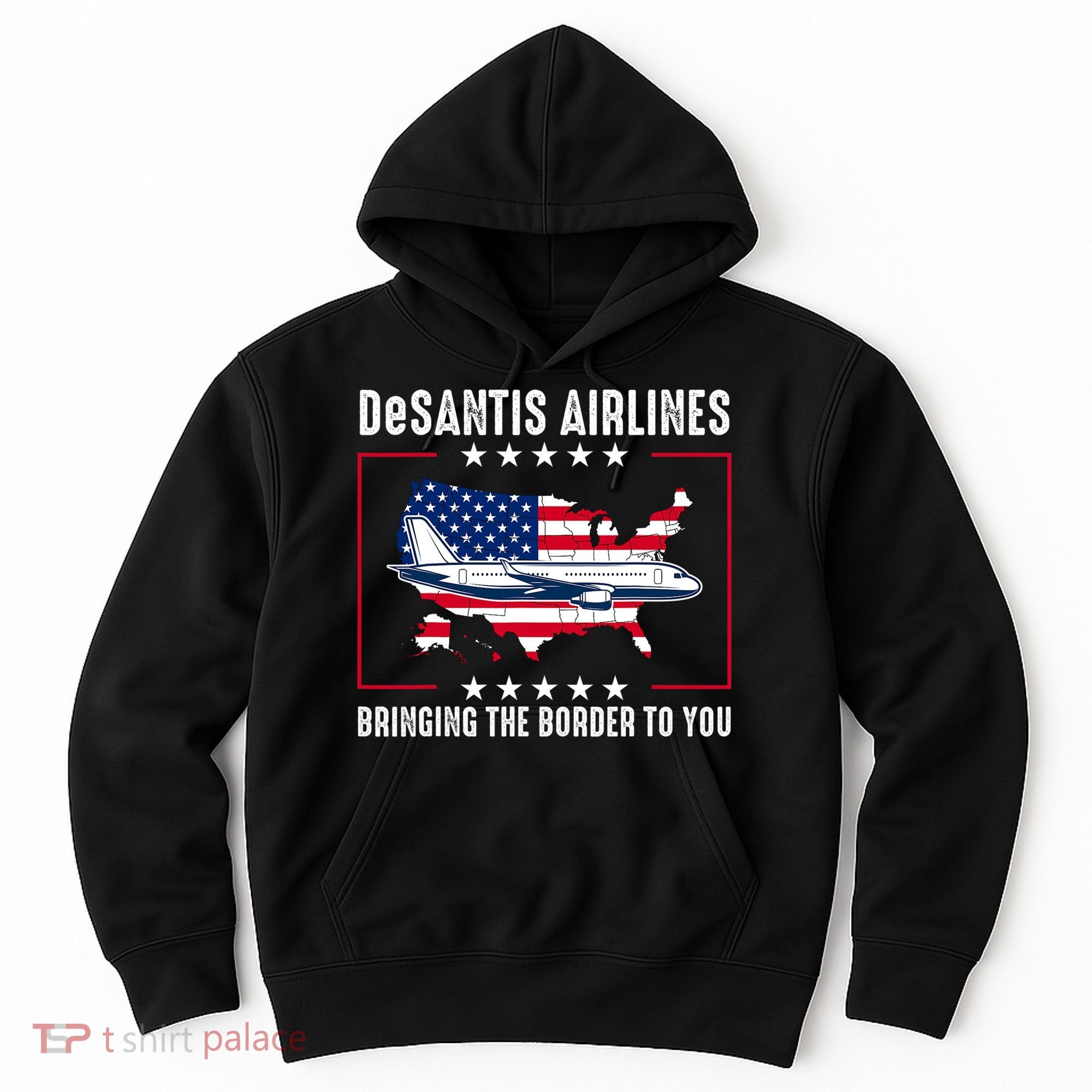 DeSantis Airlines American US Flag Hoodie