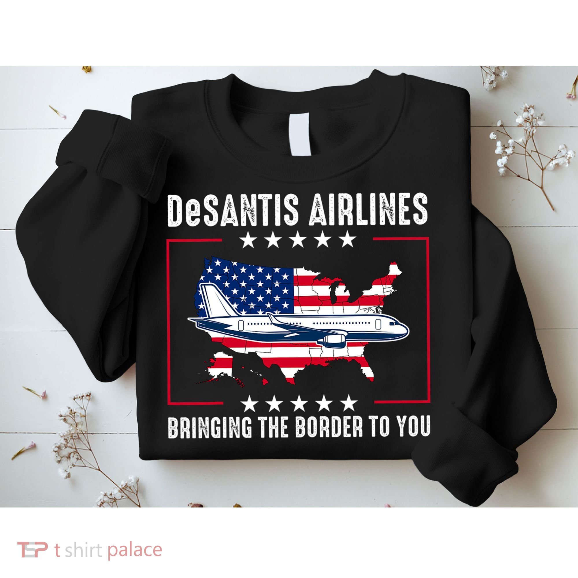 DeSantis Airlines American US Flag Sweatshirt