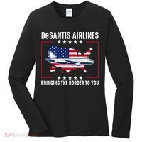 DeSantis Airlines American US Flag Women's Long Sleeve Shirt thumb 0