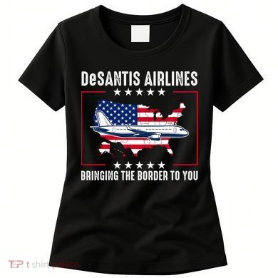 DeSantis Airlines American US Flag Women's T-Shirt