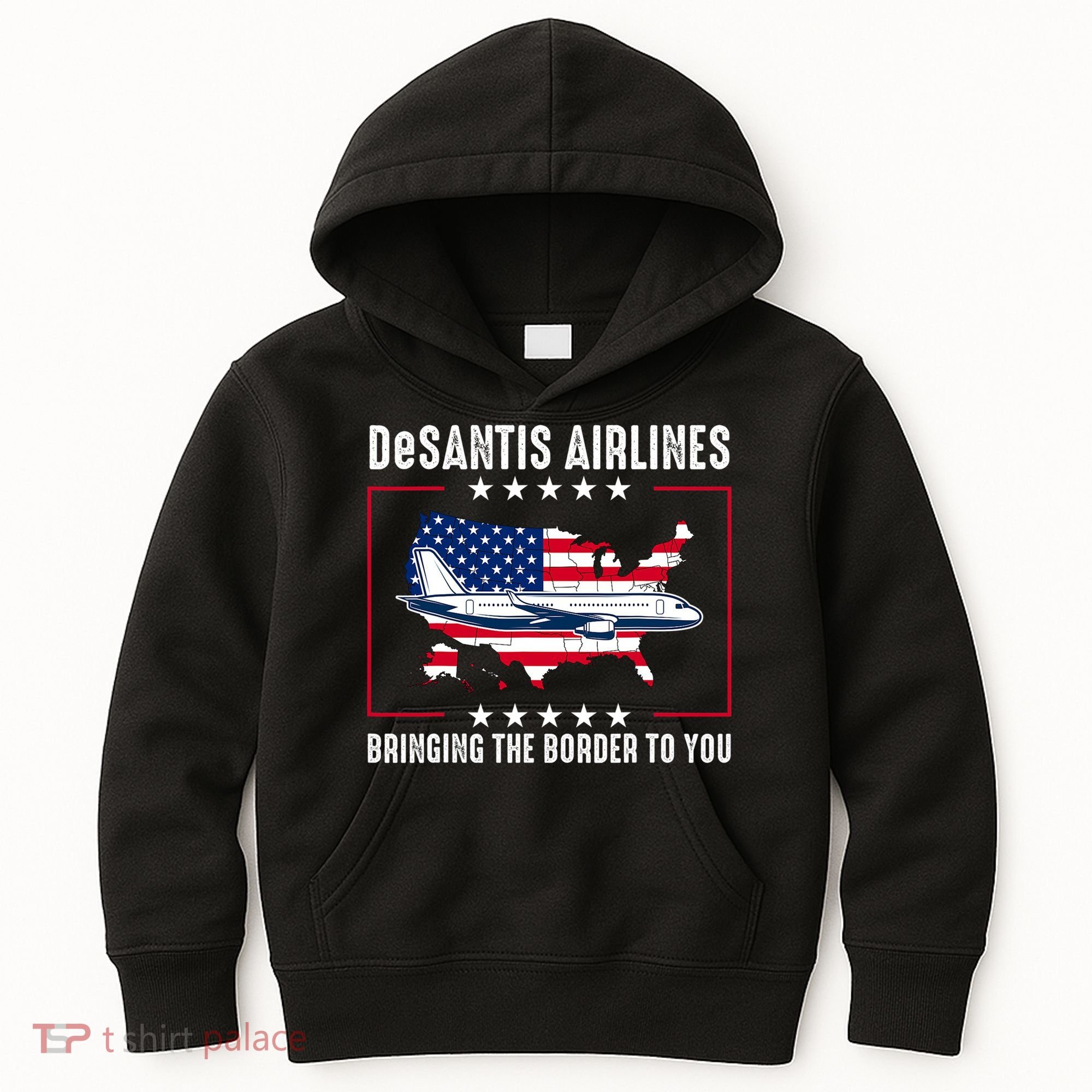 DeSantis Airlines American US Flag Kids Hoodie