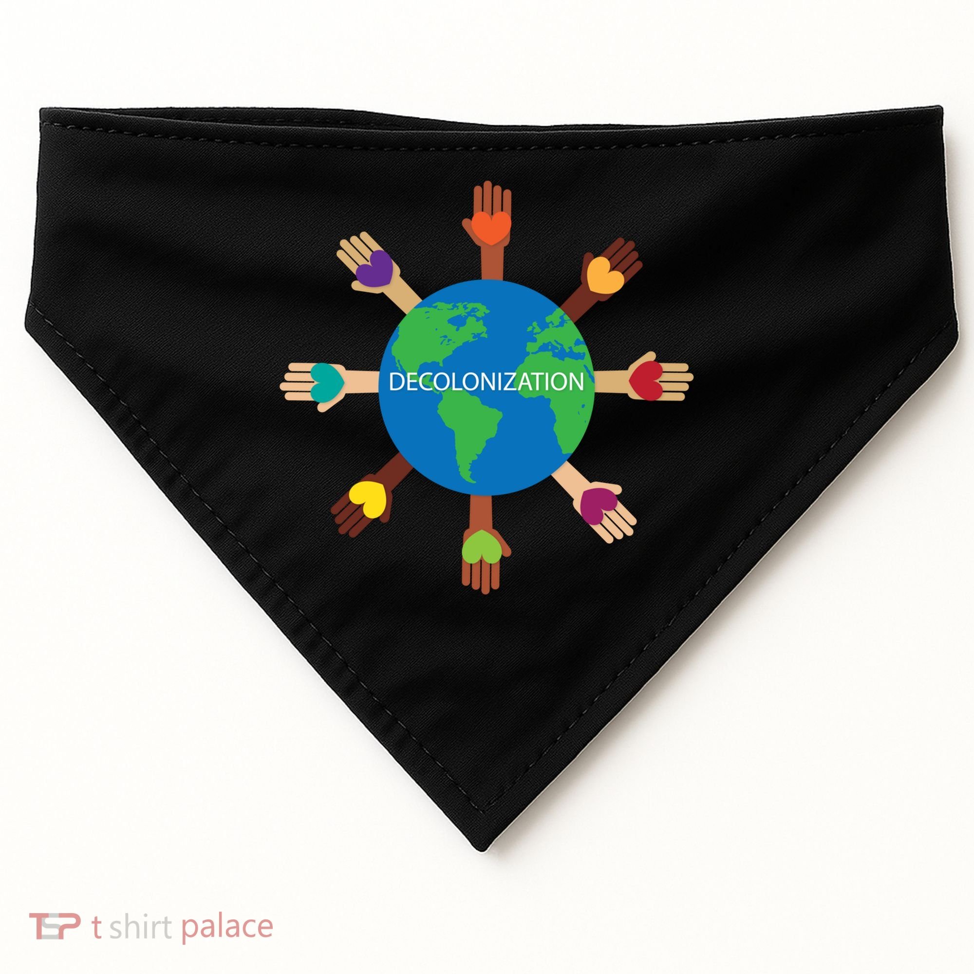 Decolonize African American Black History Month Love Earth Cute Gift USA-Made Doggie Bandana