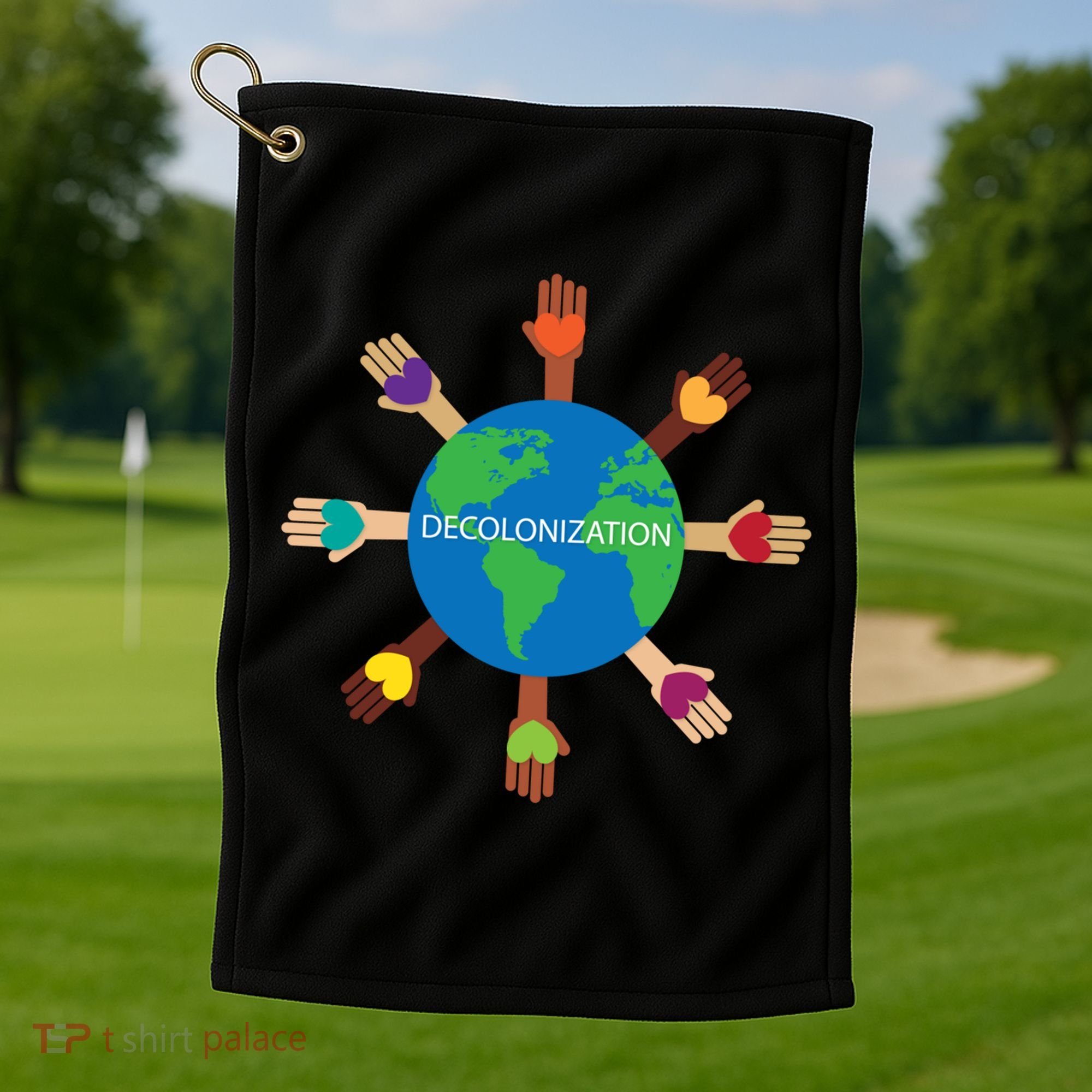 Decolonize African American Black History Month Love Earth Cute Gift Golf Towel
