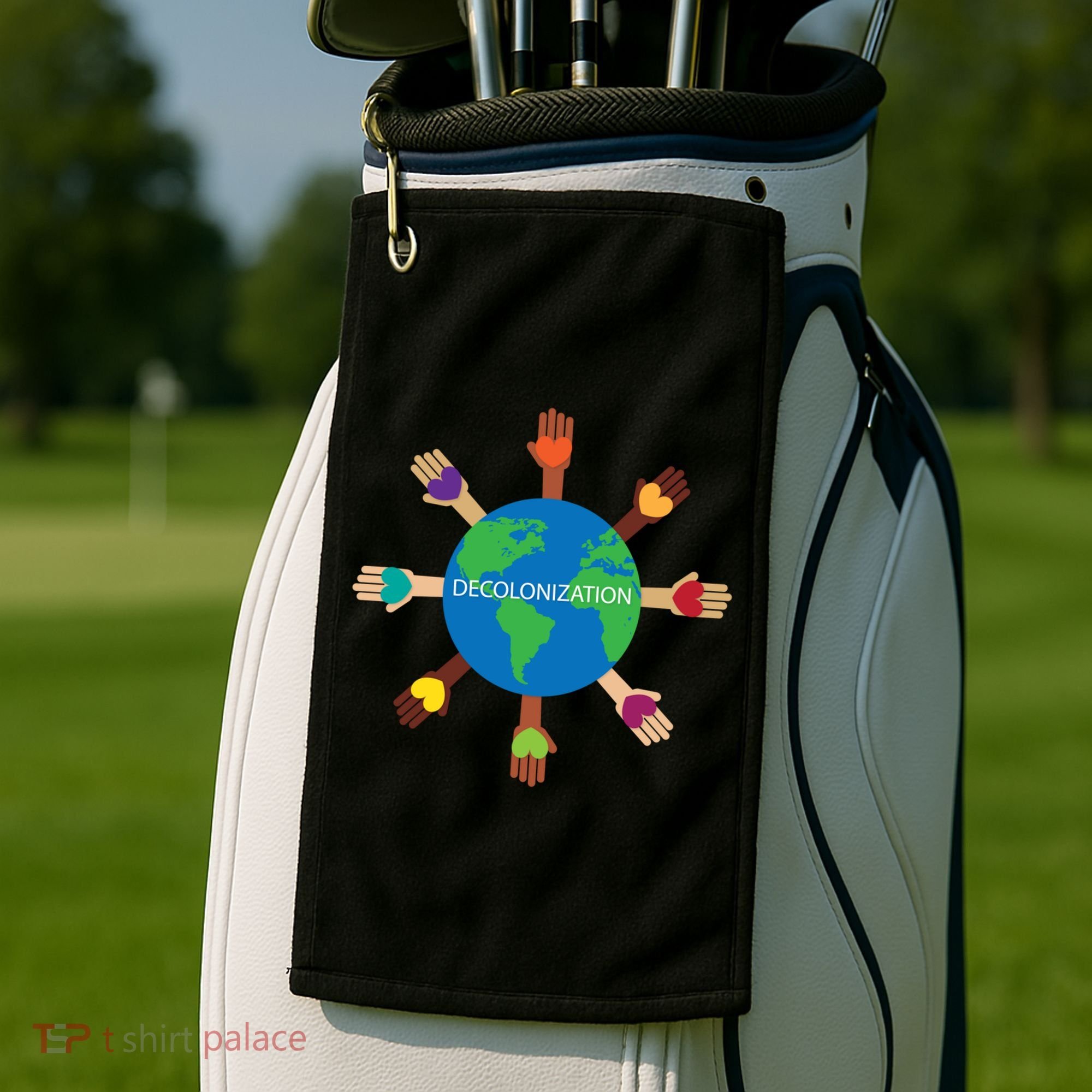 Decolonize African American Black History Month Love Earth Cute Gift Golf Towel