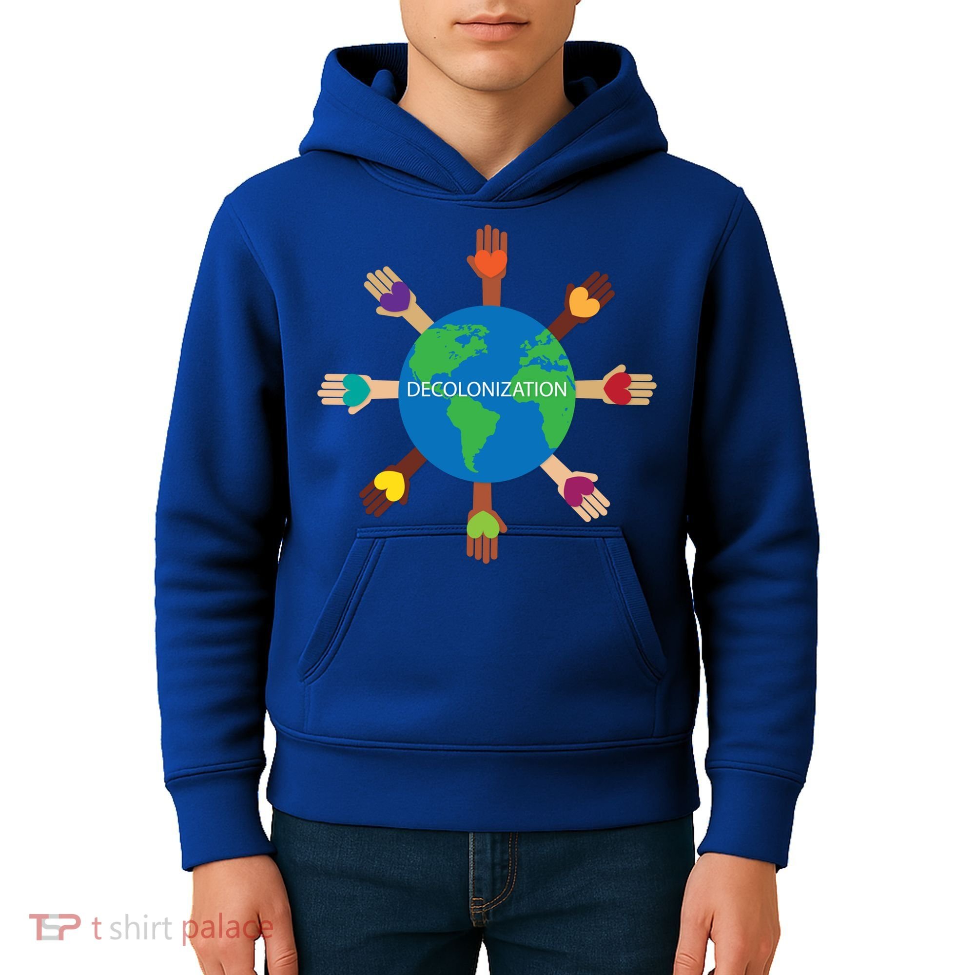 Decolonize African American Black History Month Love Earth Cute Gift Kids Hoodie