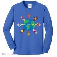 Decolonize African American Black History Month Love Earth Cute Gift Kids Long Sleeve Shirt thumb 0