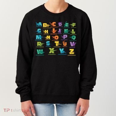 Dinosaurs Alphabet ABC Dino Identification Women's Sweatshirt