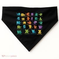 Dinosaurs Alphabet ABC Dino Identification USA-Made Doggie Bandana thumb 0