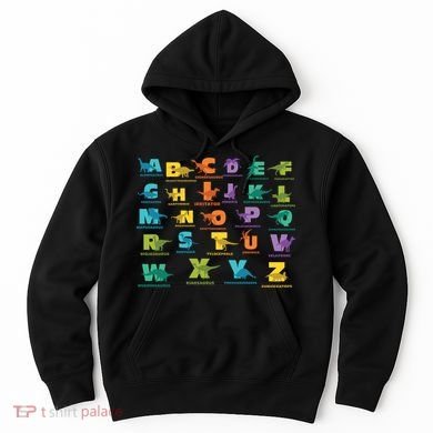 Dinosaurs Alphabet ABC Dino Identification Hoodie