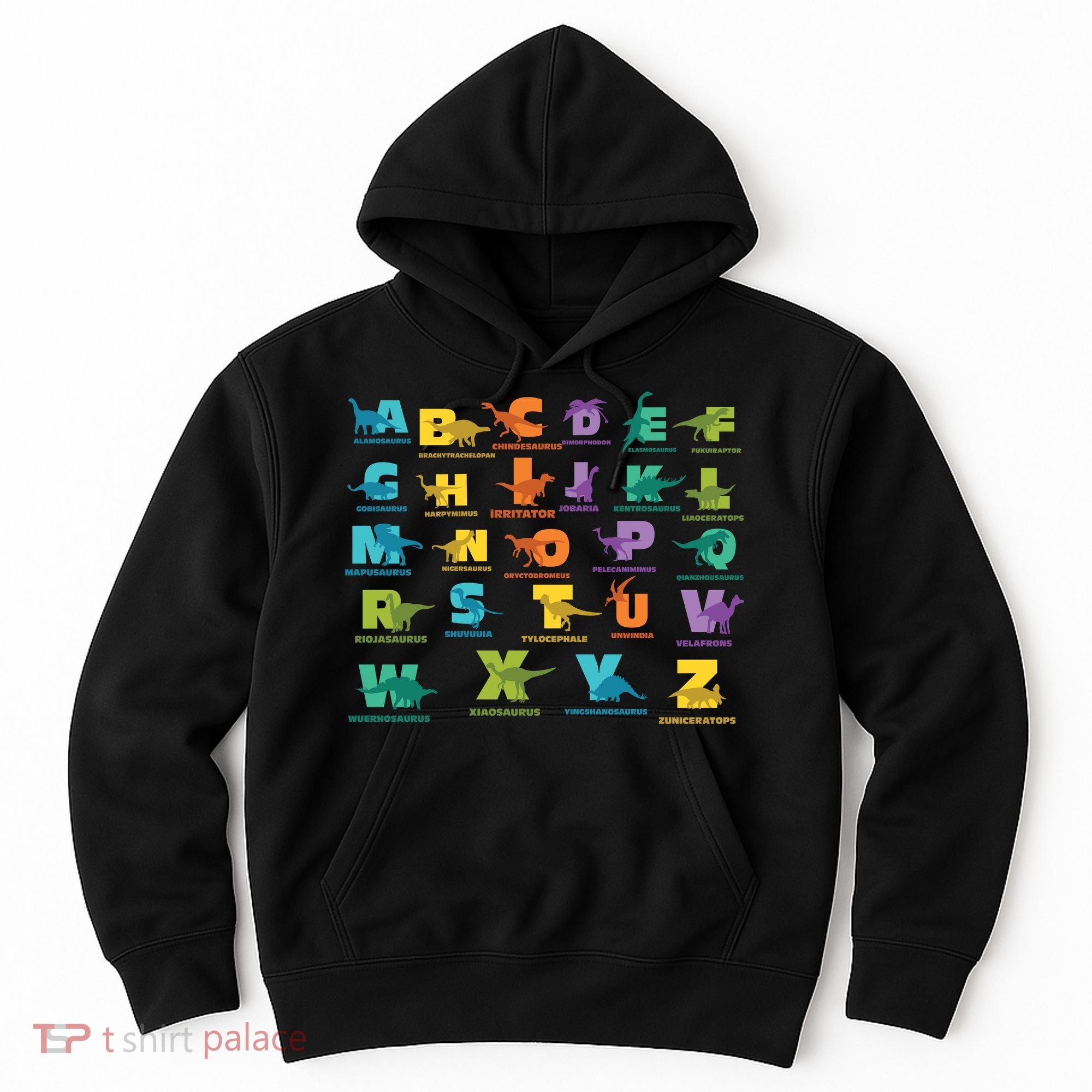 Dinosaurs Alphabet ABC Dino Identification Hoodie