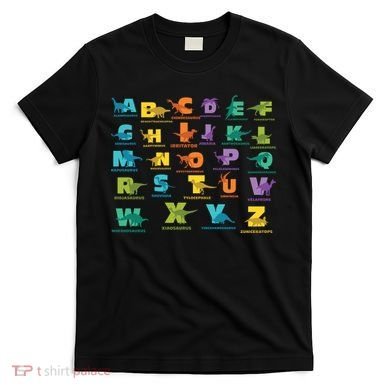 Dinosaurs Alphabet ABC Dino Identification T-Shirt