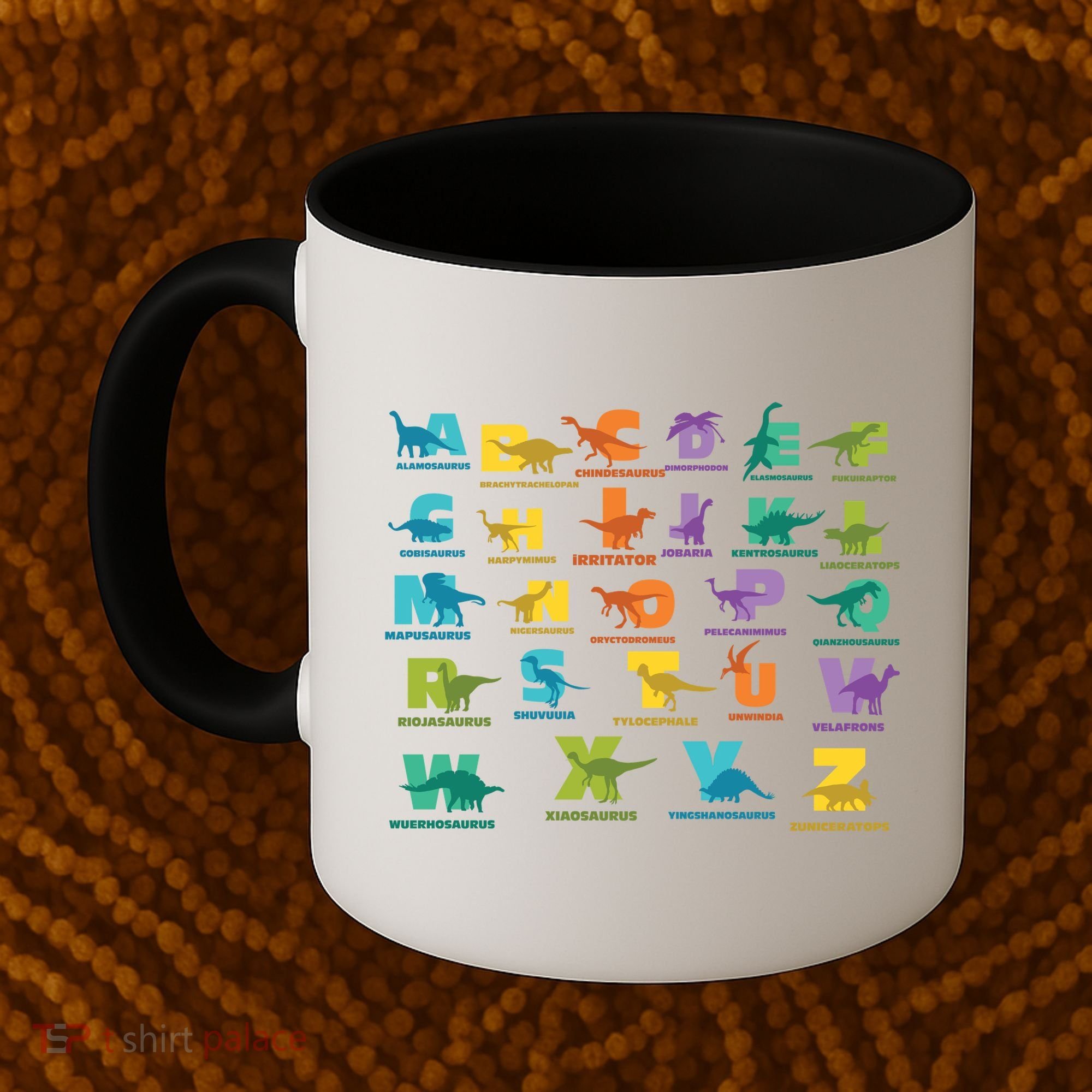 Dinosaurs Alphabet ABC Dino Identification Coffee Mug