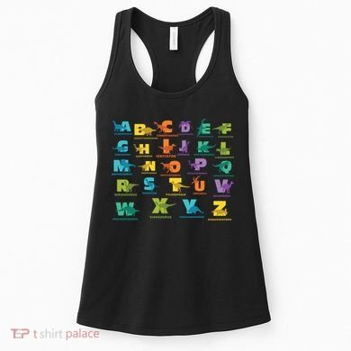 Dinosaurs Alphabet ABC Dino Identification Women's Tank Top