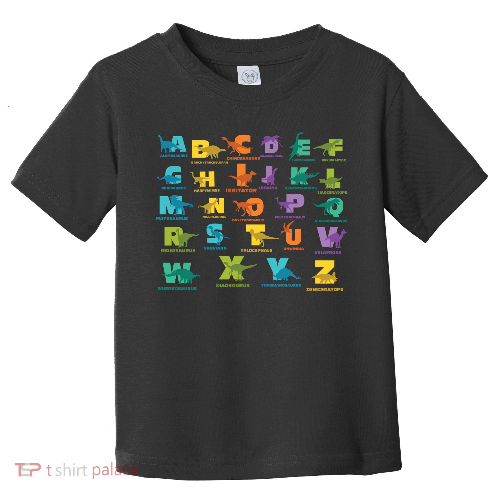 Dinosaurs Alphabet ABC Dino Identification Toddler T-Shirt