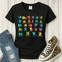 Dinosaurs Alphabet ABC Dino Identification Women's T-Shirt thumb 3