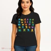 Dinosaurs Alphabet ABC Dino Identification Women's T-Shirt thumb 4