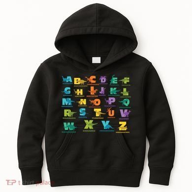 Dinosaurs Alphabet ABC Dino Identification Kids Hoodie