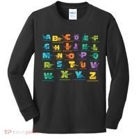 Dinosaurs Alphabet ABC Dino Identification Kids Long Sleeve Shirt thumb 0