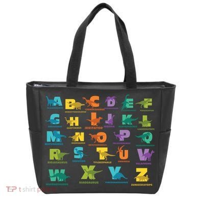 Dinosaurs Alphabet ABC Dino Identification Tote Bag
