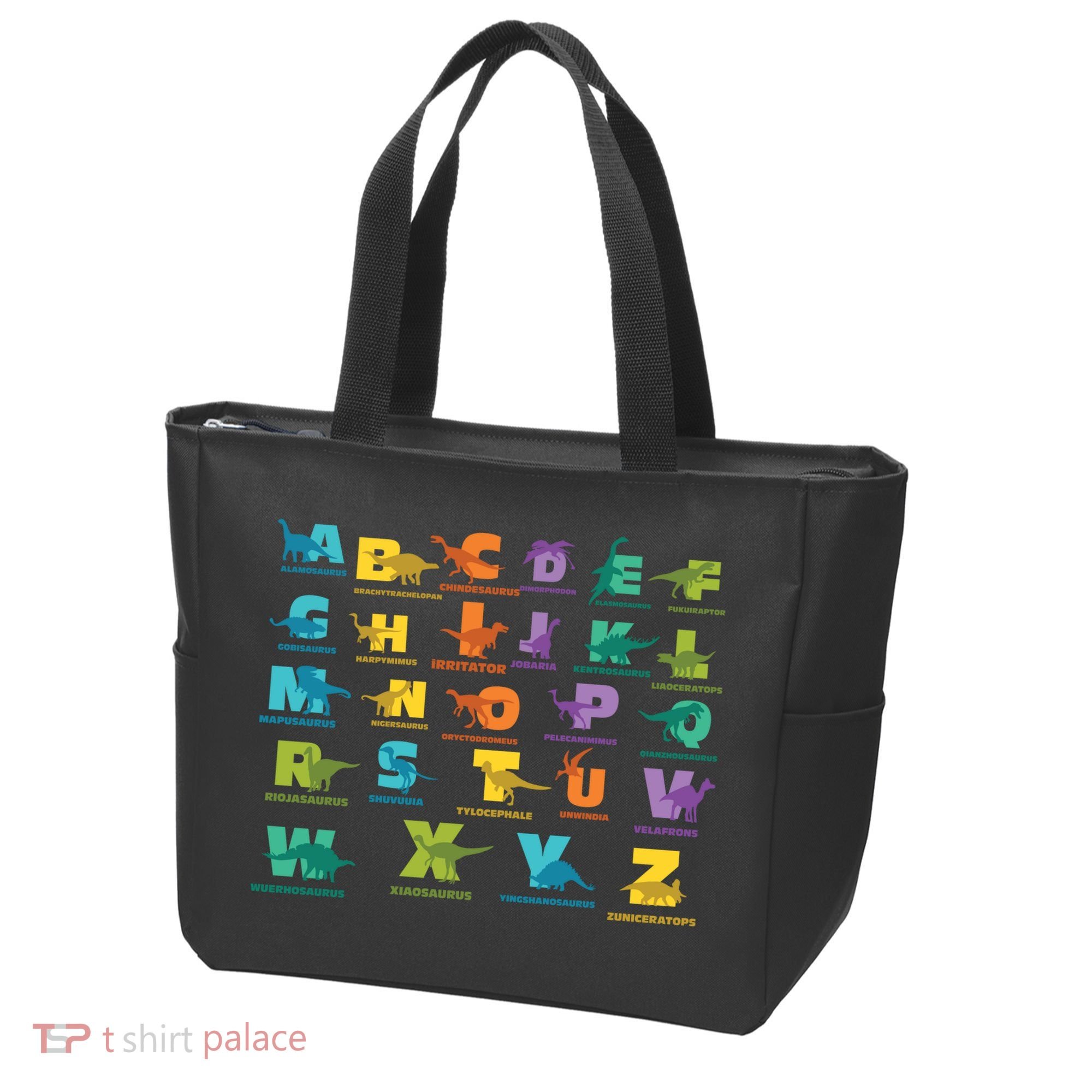 Dinosaurs Alphabet ABC Dino Identification Tote Bag