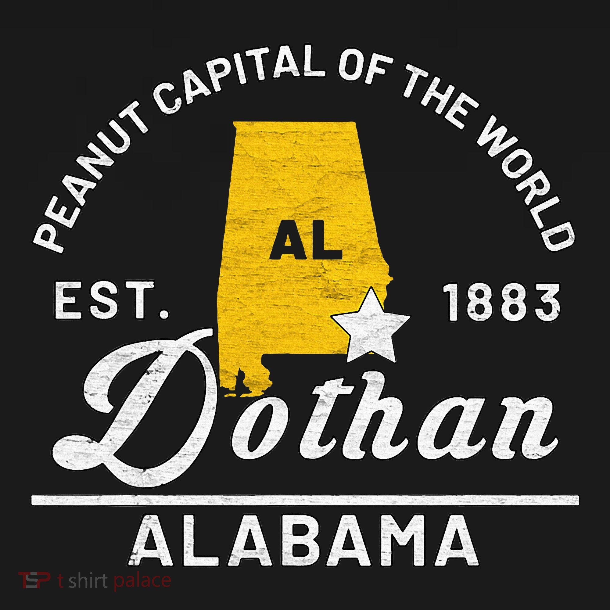 Dothan Alabama Al Vintage Peanut Capital Of The World Gift T-Shirt