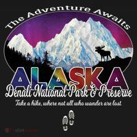 Denali Alaska Aurora Borealis National Park Hiker Souvenir Cute Gift Doggie Tank thumb 4