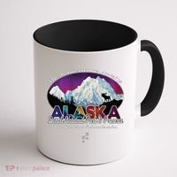 Denali Alaska Aurora Borealis National Park Hiker Souvenir Cute Gift Coffee Mug thumb 1