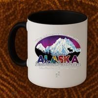 Denali Alaska Aurora Borealis National Park Hiker Souvenir Cute Gift Coffee Mug thumb 2